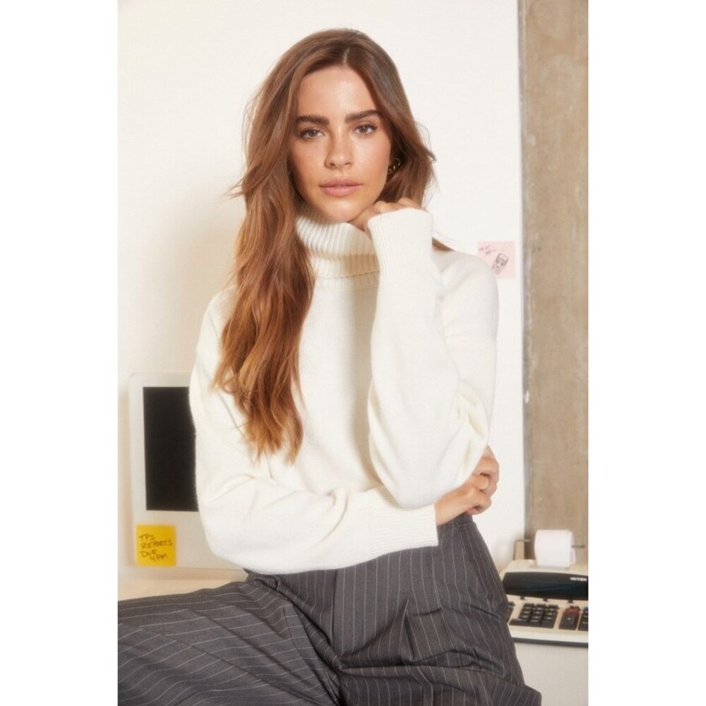 Lulus Amazing Memories Ivory Cowl Neck Sweater White - Size S